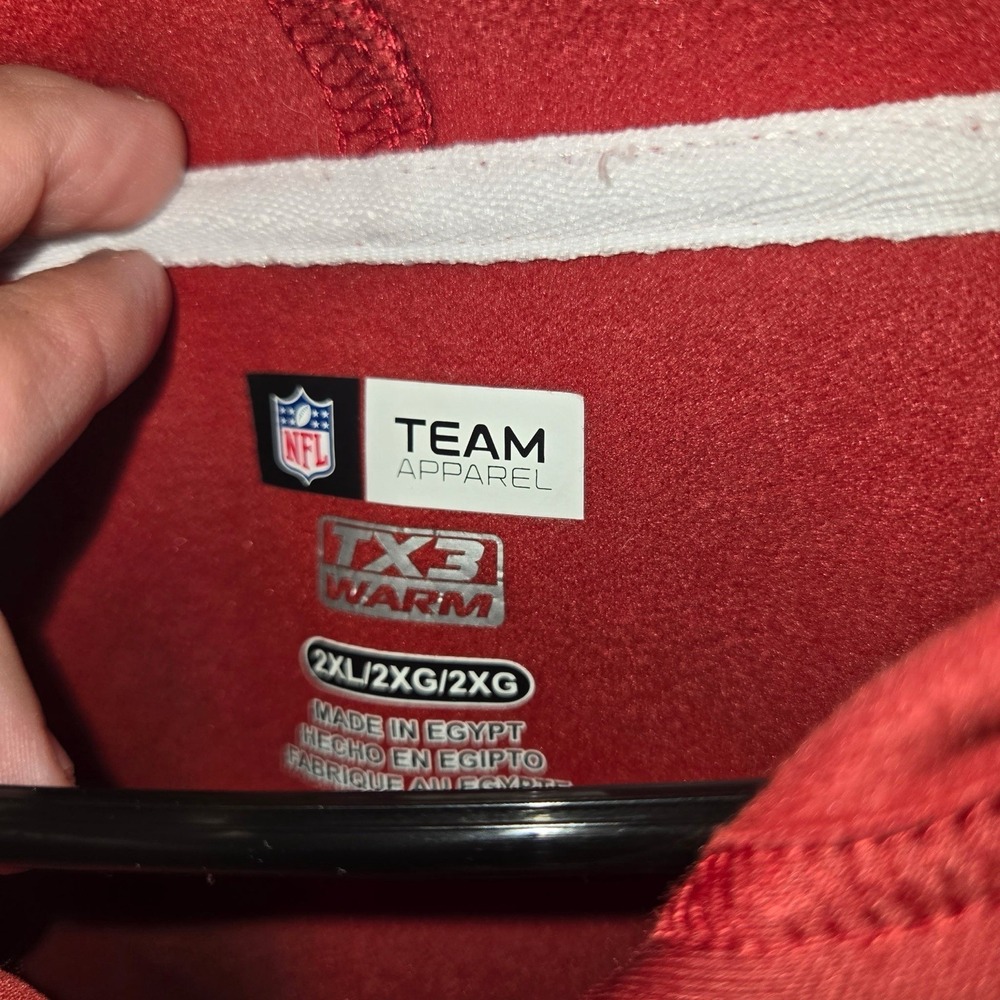 NFL Team Apparel Arizona Cardinals NFL Football Red Gray Hoodie Sweatshirt 2XL - Picture 4 of 4